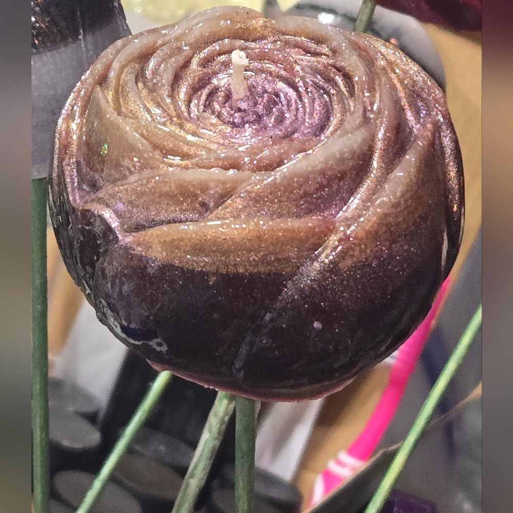 Jumbo Rose Candle on a Stick